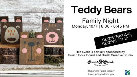 Wooden teddy bear boards