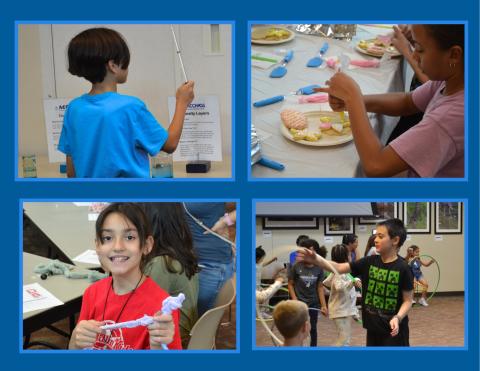 Tweens participating in library events