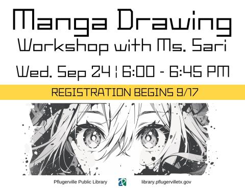 Manga Character with sign about this workshop