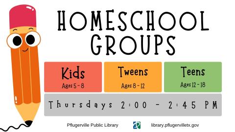 Flyer with information about homeschool groups