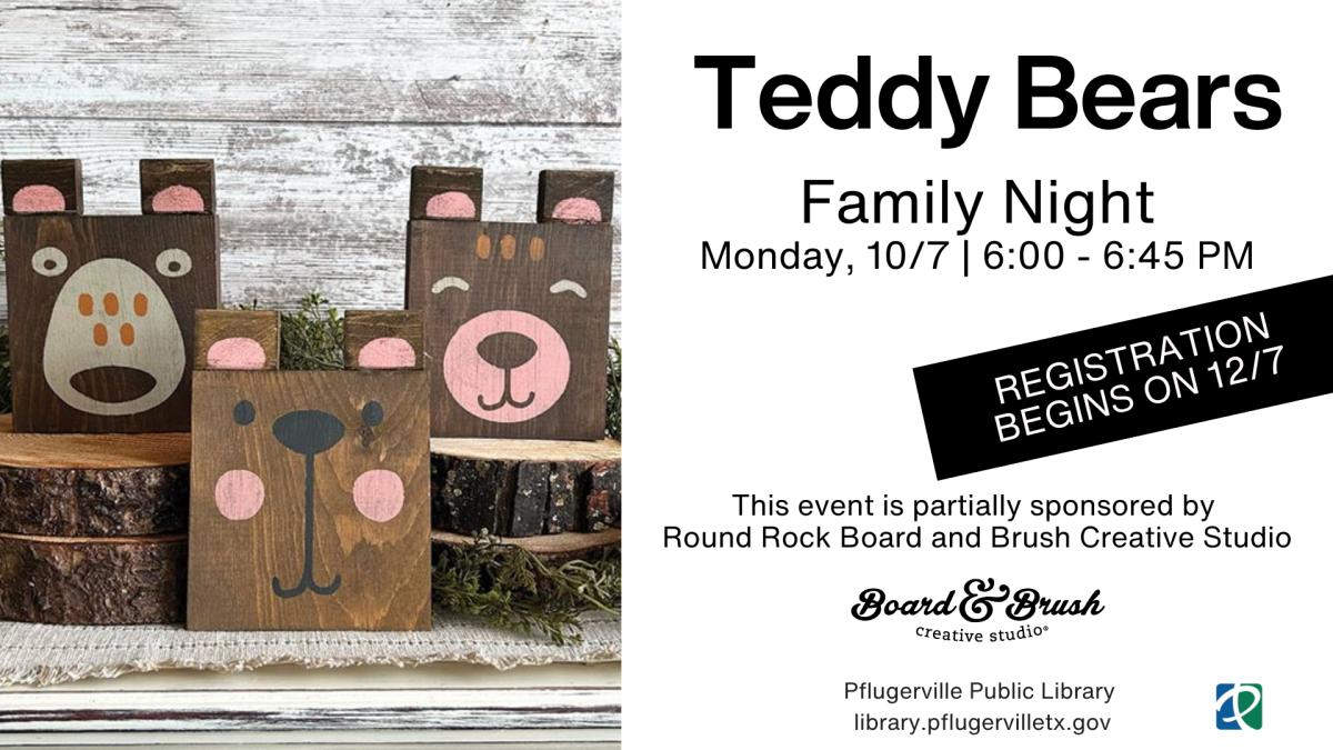 Wooden teddy bear boards