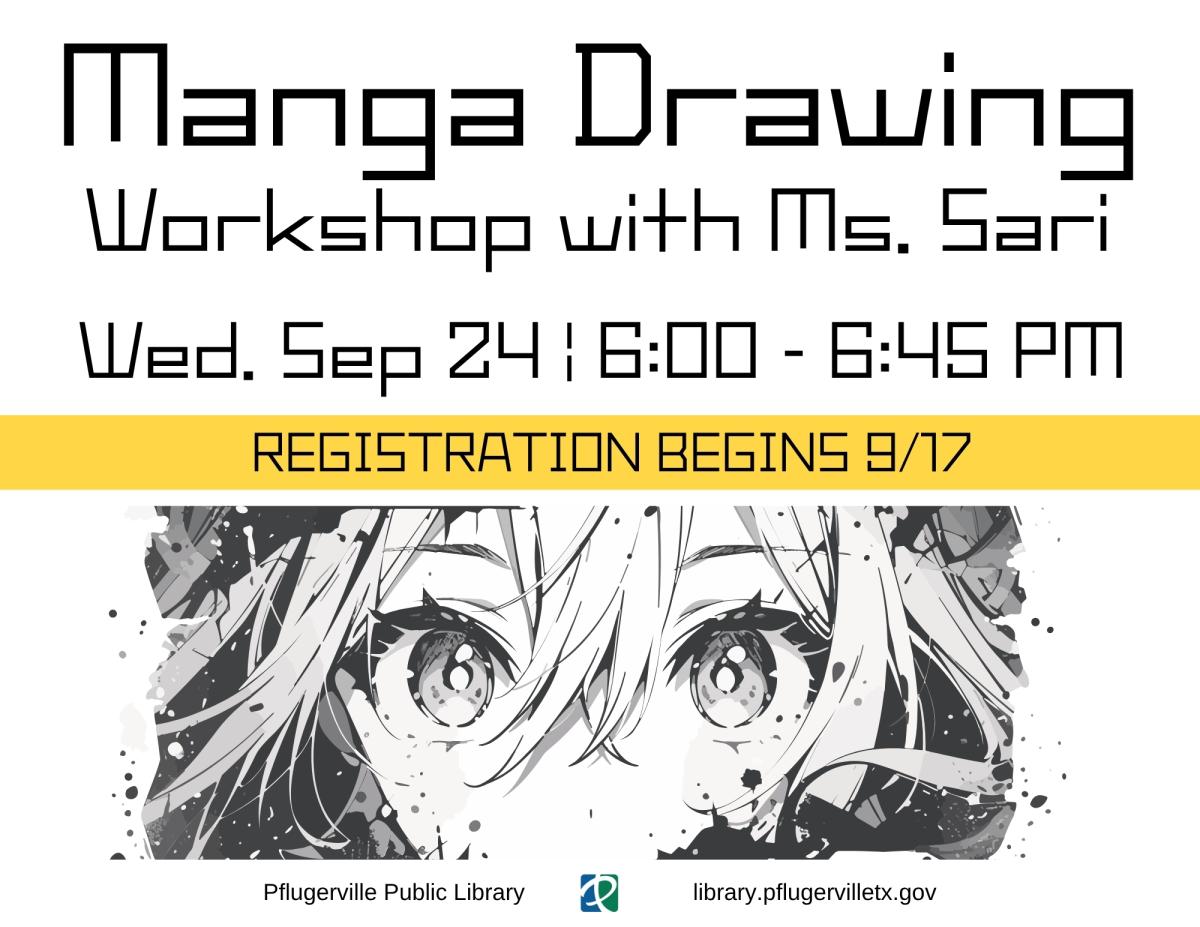 Manga Character with sign about this workshop