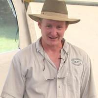 Dr. Werkeneke wearing archeology attire